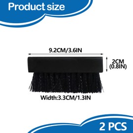 2PCS Heavy Duty Nail Scrubber Black Handle Grip Heavy Duty Nail Brushes Hand Nail Brush for Cleaning Fingernails Durable Nylon Stiff Nail Brush for Men Mechanics Gardeners Scrubbing