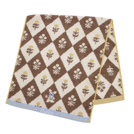 丸眞 フェイスタオル Karelcapek カレルチャペック紅茶店 34×80cm ホワイトラビットチェック 綿100% 無撚糸使用 3705016400