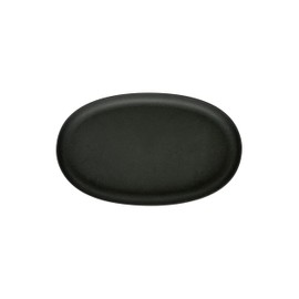 Yawata Kasei Eco Plate Oval 320 Black "Hachiman Gardens:arble" 246077 Made in Japan