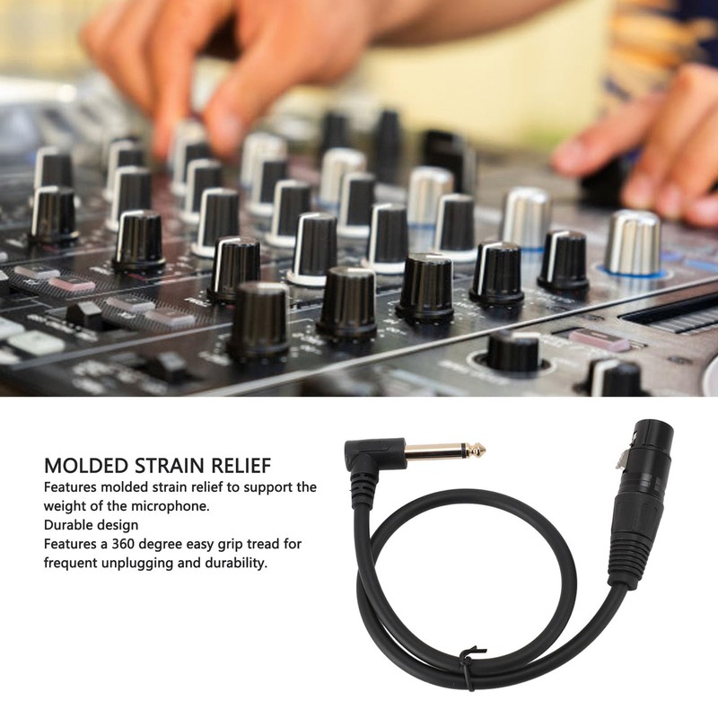Cable Mono XLR Hembra a Macho de 6,35 Mm, XLR