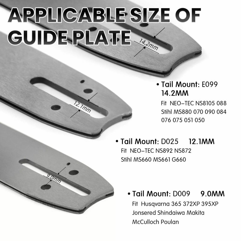 Neo tec 20'' Chainsaw Guide Bar 3/8" 0.050" 72DL Chain
