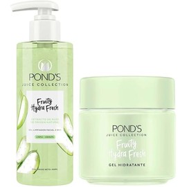 POND'S Cuidado Facial Fruity Hydra Fresh Aloe, Limpiador Facial, 200 Ml + Cuidado Facial Fruity Hydra Fresh Aloe, Gel Hidratante, 110 g