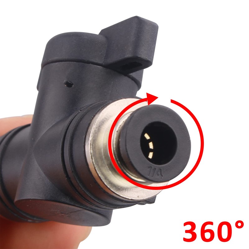 DERPIPE Pneumatic Valve, 1/4" x 1/4" Push to Connect Fitting,