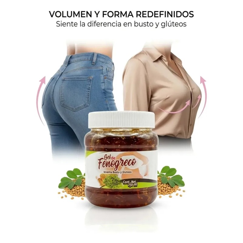 Gel De Fenogreco Aumento Busto Y Glúteos Reafirmante 250ml Manzana