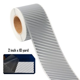 NOZUONO High Visibility Iron On Silver Reflective Heat Transfer Vinyl Tape for Clothing Stripe (2 Inch x 10 Yard) gray
