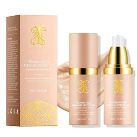 4 in 1 Colour Changing Foundation - Colour Changing Mature Skin Foundation - SPF50 Full Coverage Moisturizing Liquid Foundation - Long Wearing & Waterproof Concealer for All Skin