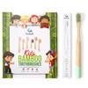 Isshah Kids Bamboo Toothbrushes Biodegradable Handle BPA Free Eco Friendly