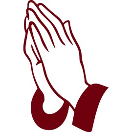 NBFU Praying Hands Christian Jesus (Burgundy) (Set Of 2) Premium Waterproof Vinyl Decal Stickers For Laptop Phone Accessory Helmet Car Window Bumper Mug Tuber Cup Door Wall Decoration