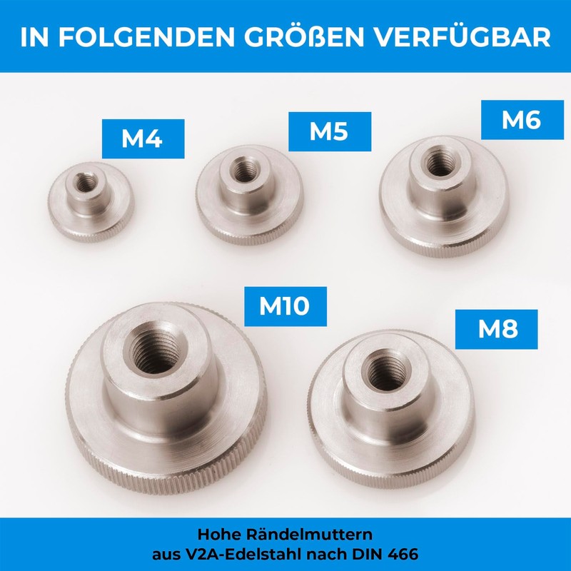 Stahlia Knurled Nut M6 Stainless Steel V2A High Shape 4
