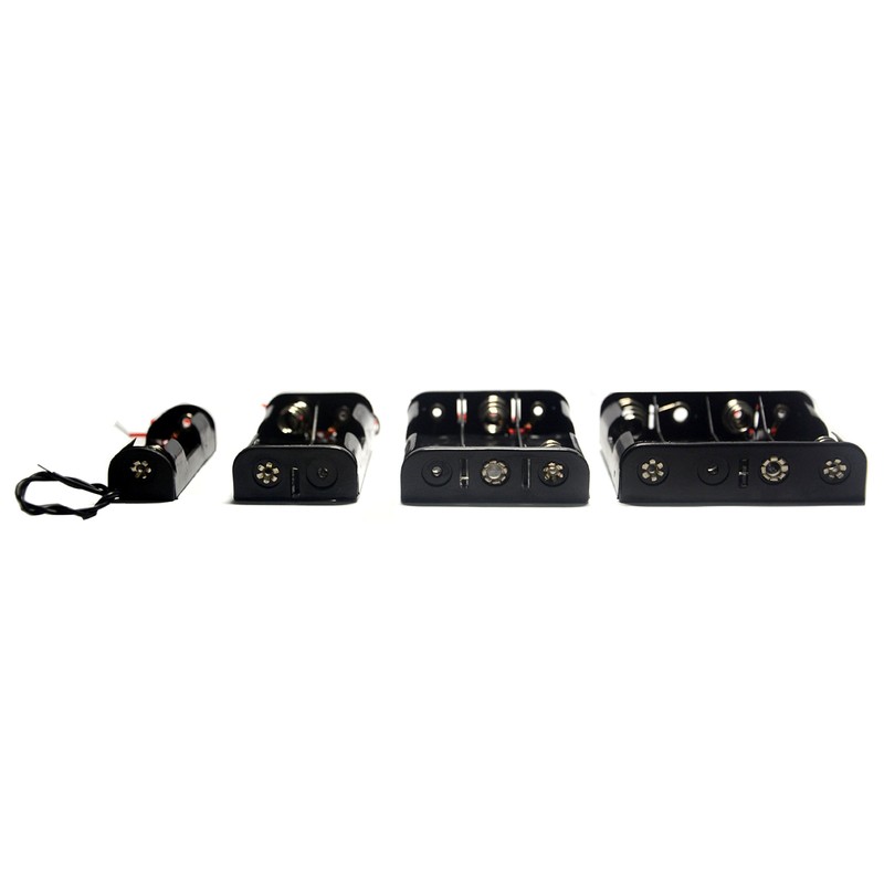 LampVPath (Pack of 4 AA Battery Holder Bundle: Single 1AA