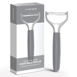 Misen Stainless Steel Vegetable Peeler - Dishwasher Safe Y Peeler - Easy to Use with Potatoes, Cabbage, Carrots, and More - Progessional Grade Kitchen Tool - Gray