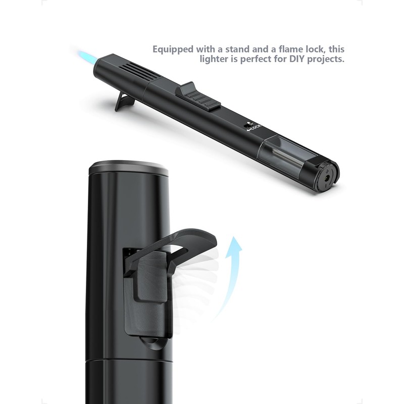 VVAY Torch Lighter Butane Refillable, Long Stick Lighter for Candle