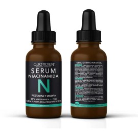 Serum Niacinamida 10% Quotidien Con Zinc + Planta De La Resurreccion - Skin Care Antienvejecimiento - Suero Aclara Cuidado Facial Para Todo Tipo De Pi