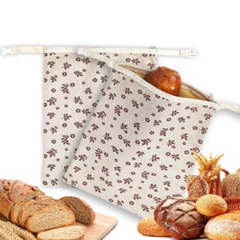 ThinkToysLab 2 Pack Reusable Bread Bags for Homemade Bread,Reusable Beeswax Bread Bags,Cotton Beeswax Bread Bag to Keep Fresh