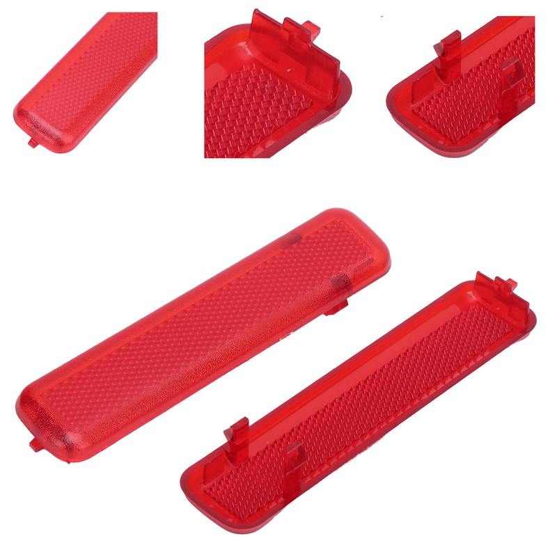 Pair Door Reflector Panel Red Interior Replacement for Silverado 1500/2500