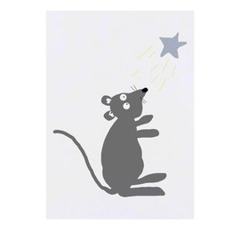 Azeeda 'Maus beobachtet eine Sternschnuppe' Temporäres Tattoo - Hautfreundlicher & Ungiftiger Abziehbild · Wasserfest (TO00072873)