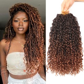 Faux Locs Crochet Hair Extensions Soft Locs Crochet Braids Hair Extensions for Braiding Hair Goddess Braids Extensions Hair Butterfly Locs (#T30, 14Inch (Pack of 8))