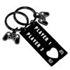 BESPMOSP 2PCs Funny Couple Matching Keyring Valentine Day Gifts for