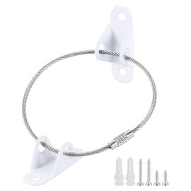 sourcing map Furniture Anchors (4 Packs), Anti Tip Furniture Anchors for Proofing Alloy Wall Anchors Straps Kit for Cabinets Bed Shelf Furniture Fasteners to Wall, White