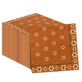 Platos De Barro Mexicanos Paper Napkins,Cielito Lindo Party Decoration 48pcs Terracotta Clay Mexican Napkins Disposable for Mexican Theme Party Decorations