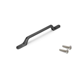 Emuca - Furniture Handle, 160mm Interaxis (6,2 inch), L225mm (8,8 inch), Aluminium, Dark Grey, 5 pcs.