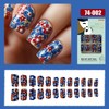 4th of July Press on Nails Medium Square Fake Nails