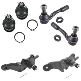 TRQ Front Steering & Suspension Kit Ball Joint Tie Rod Compatible with 2001-2002 Toyota Sequoia 2000-2002 Tundra