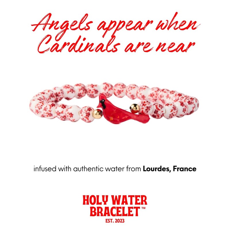 Holy Water Porcelain Cardinal Gold