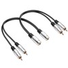 JSADZKJ 2PCS 3.5mm to Dual RCA Audio Cable,3.5mm Male to