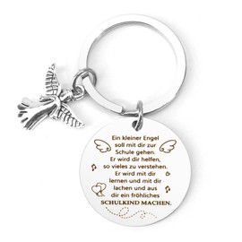 Lucky Charm First Day of School Gifts Keyring Gifts for First Day of School Girls Gift Gift First Day of School Boy Gifts for Girls First Day of School Gift, A little angel should go to school with