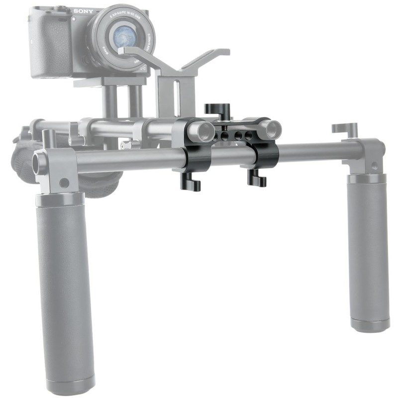 NICEYRIG 15mm Rod Clamp Dual to Single 90 Degree Railblock