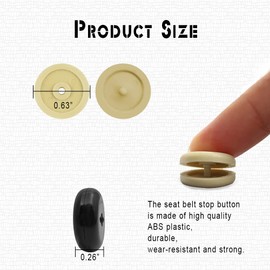 Mearo 8Sets Seat Belt Buckle Alarm Stopper, Seat Belt Button Stop, Universal Fit Seatbelt Stopper Kit Prevent Plastic Seat Belt Clip Stop from Sliding Down The Belt, Car Accessories for Most Car