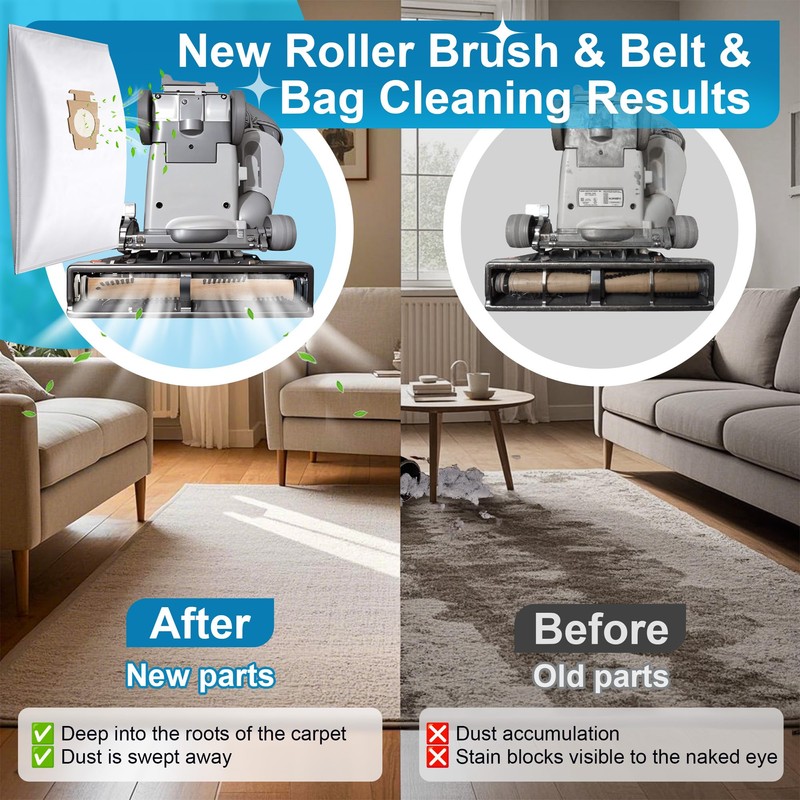 Ceoighe Vacuum Cleaner Brush Roll with 3 Pcs Belt &
