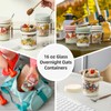 4 Pack Overnight Oats Containers with Lids and Spoons, 16