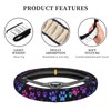 Paw Print Steering Wheel Cover for Women, Universal Auto Steering