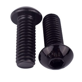 KOSJETHAS 30PCS #10-24 x 1-1/4" Button Head Socket Cap Screws Bolts, Allen Hex Drive, Black Oxide Alloy Steel 10.9 Grade, UNC Machine Fully Thread