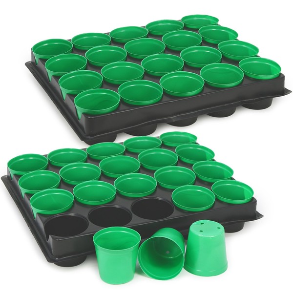 com-four® 40x nursery pots with planters for growing plants, planter