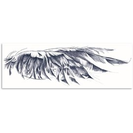 2 PCS Pegatinas De Tatuaje A Base De Hierbas Alas Jugo De Brazo Hombres Y Mujeres Tatuajes Temporales