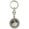 Generico French Pope Rotating Keyring with Anniversary Logo 2025, Silver,
