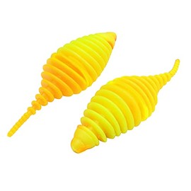 FTM Omura Baits Pongo 6.5 cm 3.2 g – 5 Rubber Baits, Flavour: Cheese, Colour: Neon Yellow