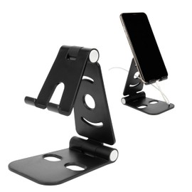 Perfect Solutions Angled Desktop Phone Holder - Foldable, Adjustable Cellphone Stand for Travel, Desk and Home Use - Universal Compatibility with Smartphones and Tablets, Long Flight Essentials