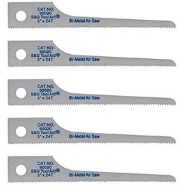 Tool Aid S&G (90020) Reciprocating Air Saw Blades, Pack of 5,White,3" x 24 TPI
