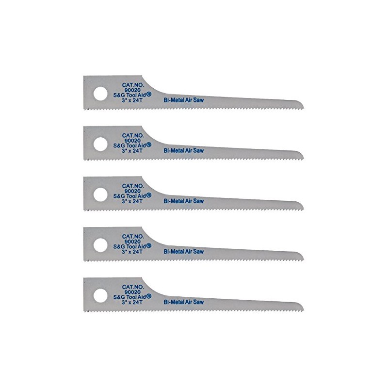 Tool Aid S&G (90020) Reciprocating Air Saw Blades, Pack of