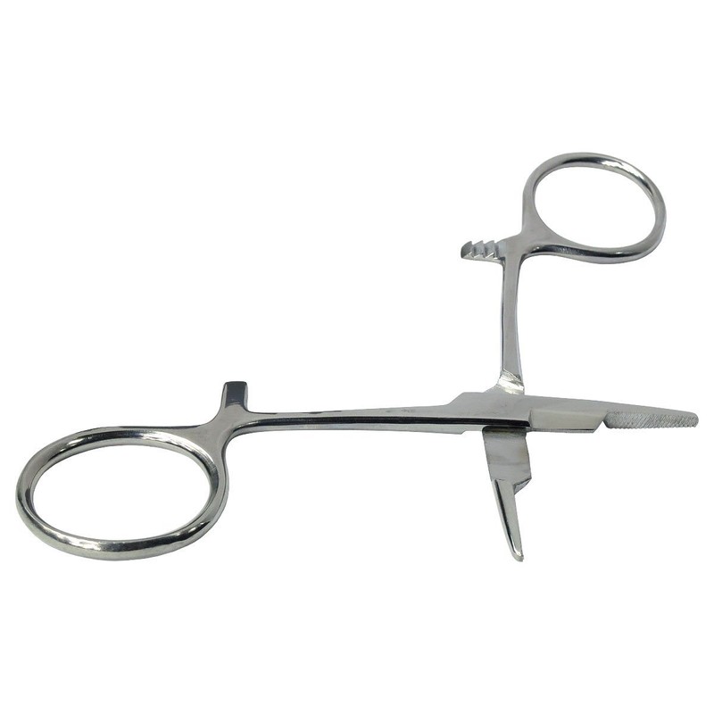 HTS 226H4 4" Stainless Steel Locking Fisherman's Hemostat with Scissors