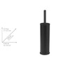 WENKO Olmedo Toilet Brush Holder Stainless Steel Closed Stand 8.5