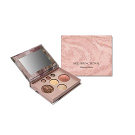 SHEBEEDO Baked Kit: Medium Best of the Best Full Face Palette + Baked Balance-Brighten Powder Foundation + Brush Set