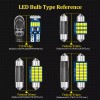 BMTxms 8x White LED Bulbs Interior Lights Package Kit For