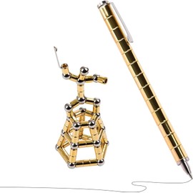 Ballpoint Pen Fidget Pen Magnetic Magic Multifunctional Ballpoint Pen Touch Pen Stylus Pen Toy Magic Pen Fidget Toy Christmas Birthday Gift (Gold)