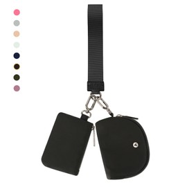 VUTUXA KeyChain Wallet Wristlet Wallets For Women Mini Zip Dual Pouch Wristlet
