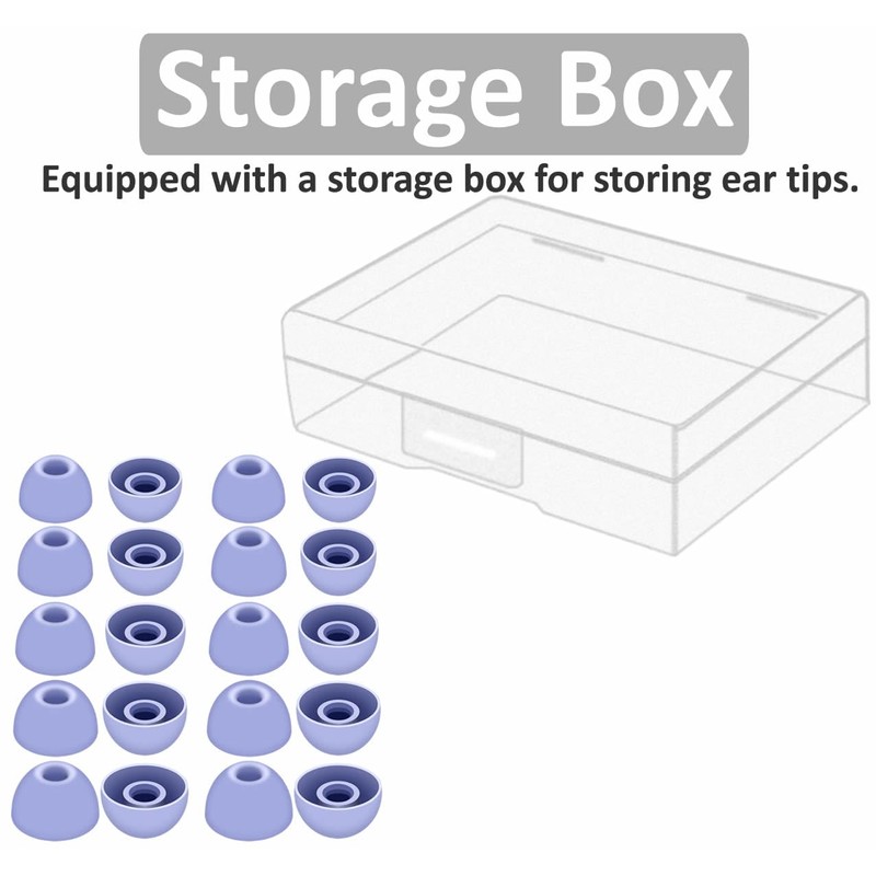 IiEXCEL 10 Pairs Powerbeats Pro 2 Ear Tips Set, XS/S/M/L/XL